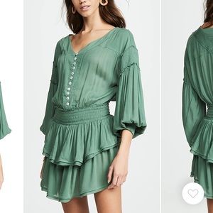Free People Romy Mini Dress in sage sz XS